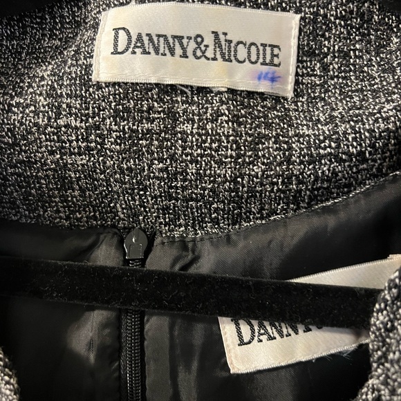 Vintage Women's Danny & Nicole 2-pc Gray 3/4 Sleeve Jacket Dress-Size 14 - Picture 7 of 7